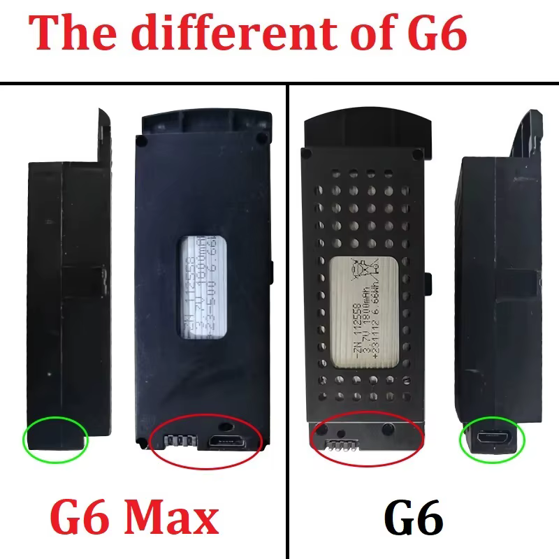 Batería recargable Q6 Max para dron – Compatibles G6, S6 y - imagen 4