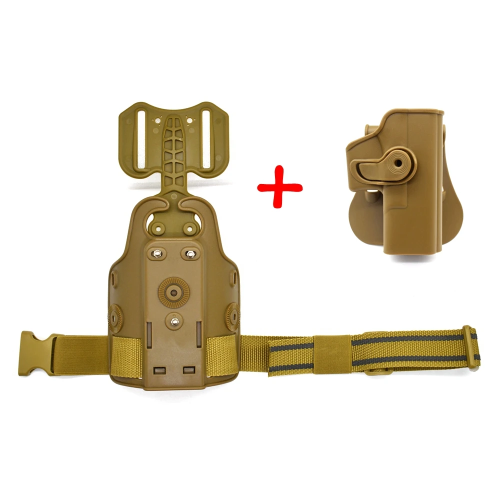 Funda táctica de muslo Glock 17 ambidiestra con sujeción ajustable - imagen 4