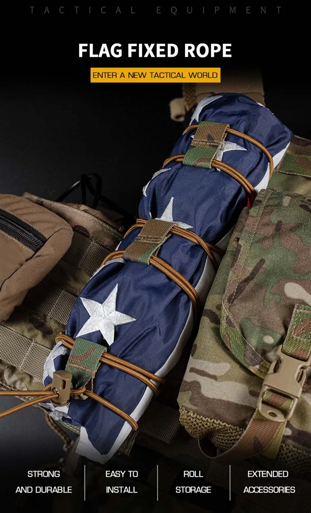Correas elásticas de fijación para MOLLE