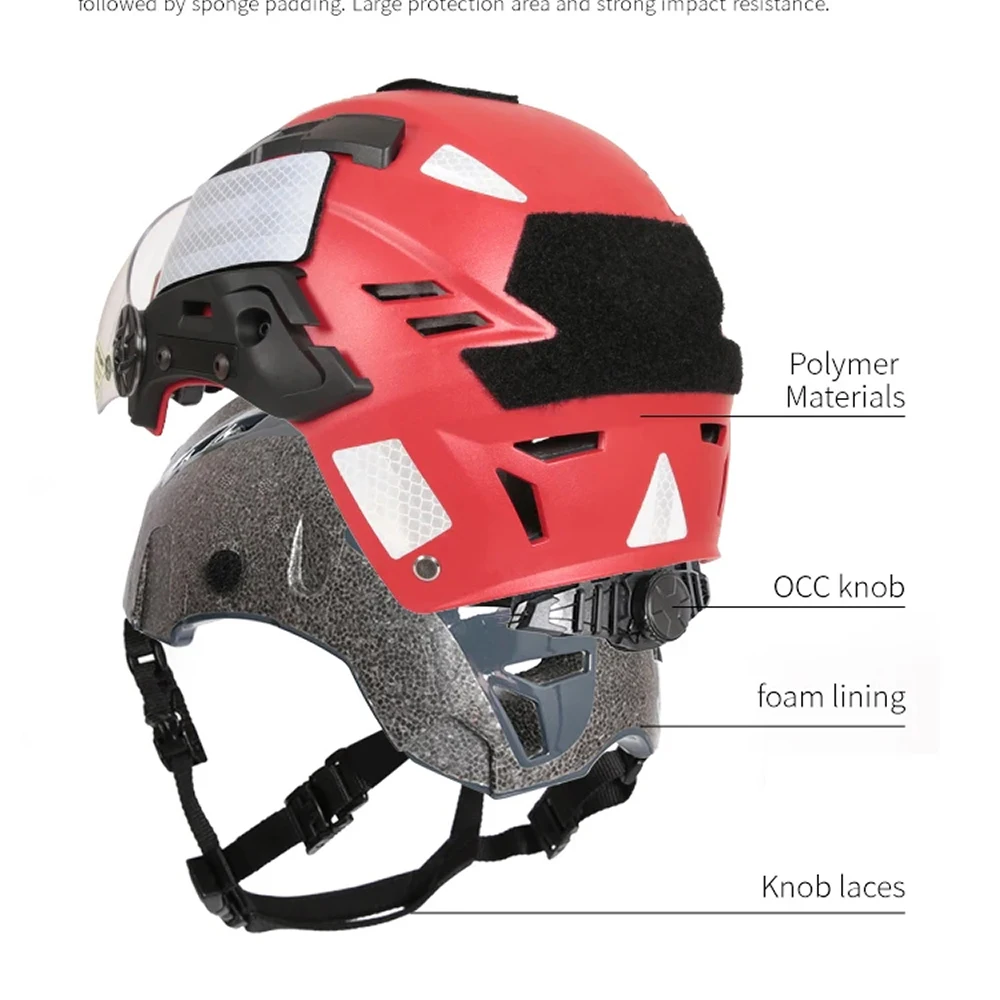 FMA EX SAR casco táctico ligero con visera para rescate - imagen 4