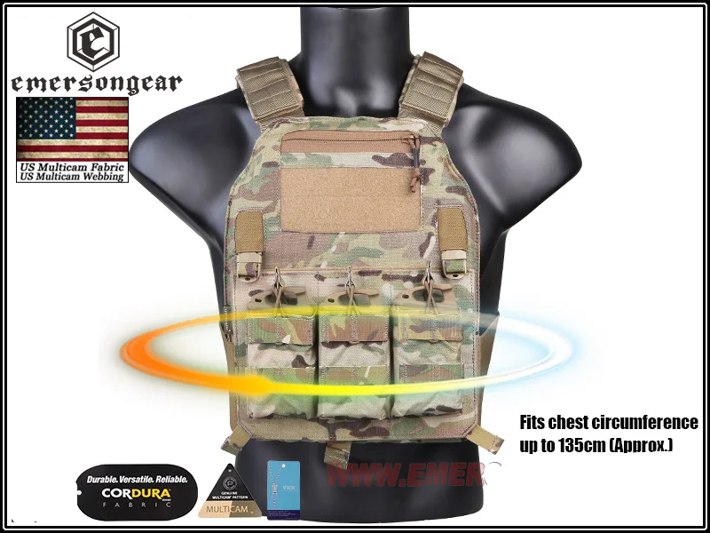 Chaleco táctico Emersongear Plate Carrier MOLLE para placa balística - imagen 2