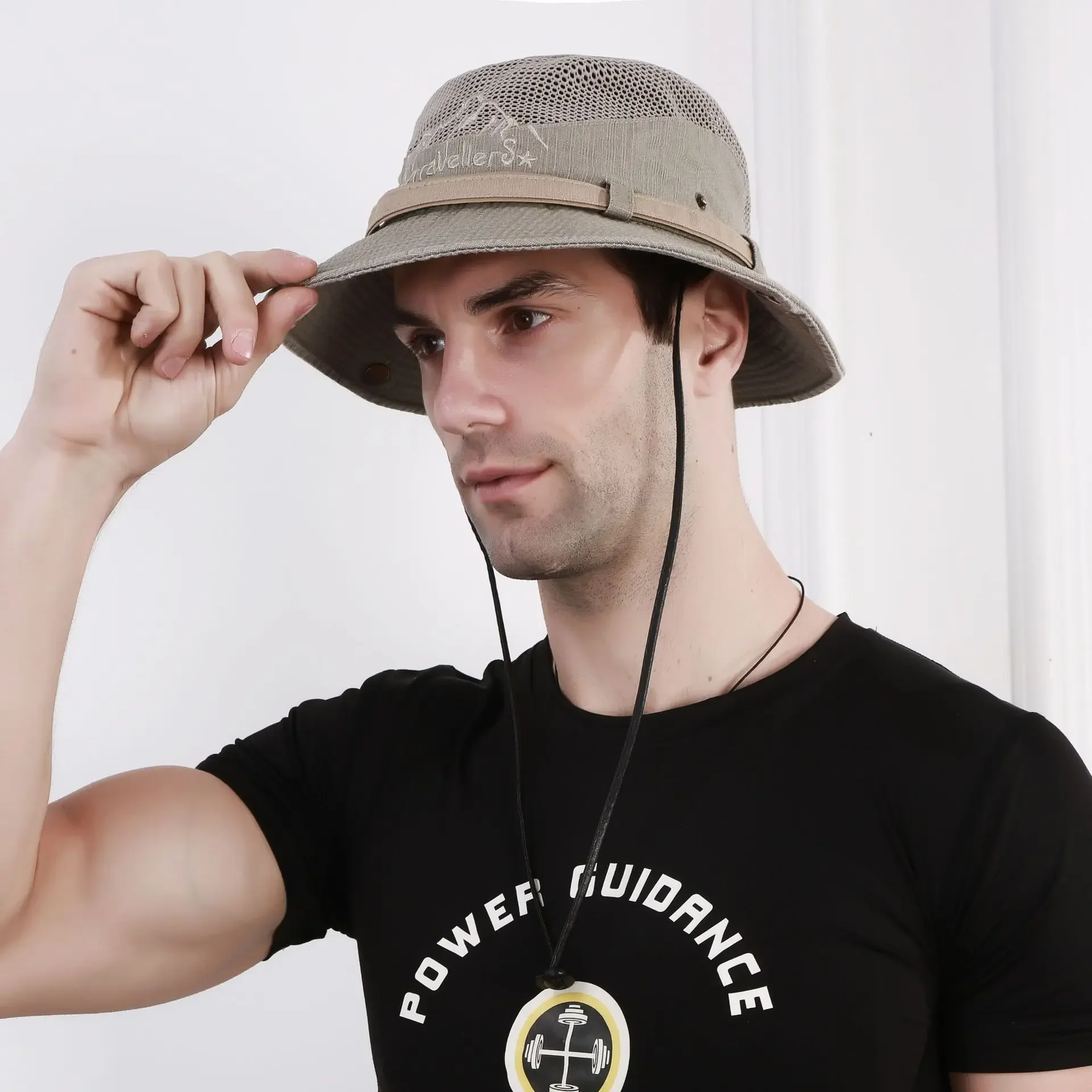 Gorra safari algodón transpirable – Verano pesca - imagen 4