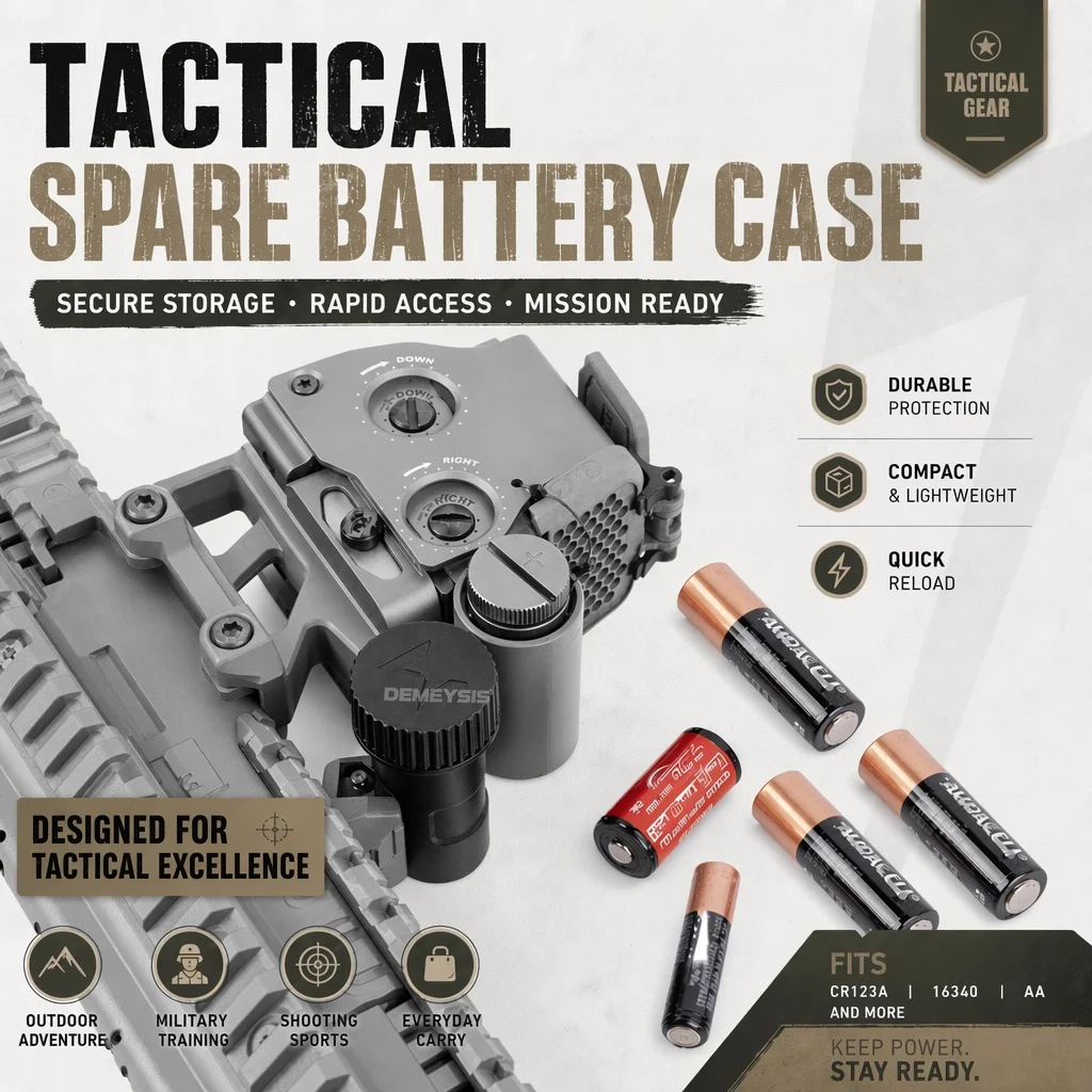 Estuche táctico CR123A con cordón elástico para linterna NVG - imagen 5