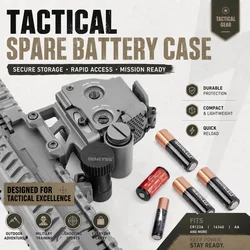 Estuche táctico CR123A para linterna NVG con cordón elástico