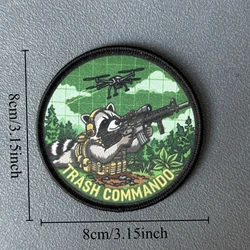 Parche táctico Trash Commando moral – gancho y bucle estampado