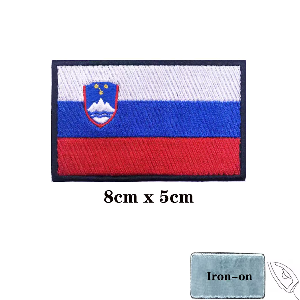 Parche bordado bandera Eslovenia con velcro para brazalete militar - imagen 2