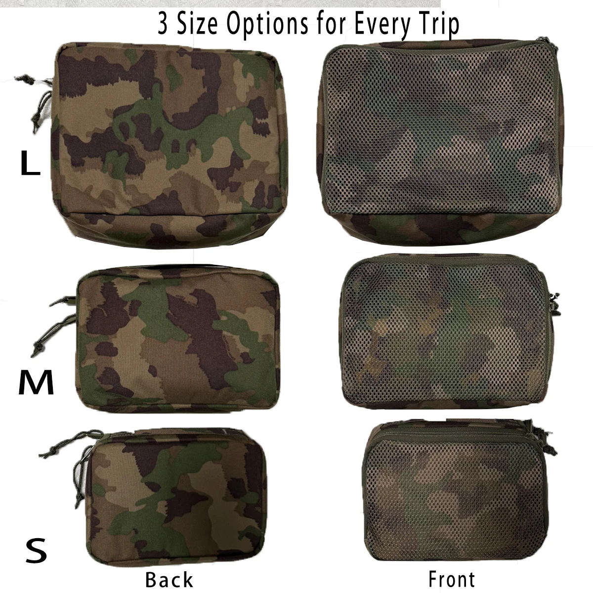Bolsa de aseo de malla de nailon camuflaje suizo – Organizador - imagen 2