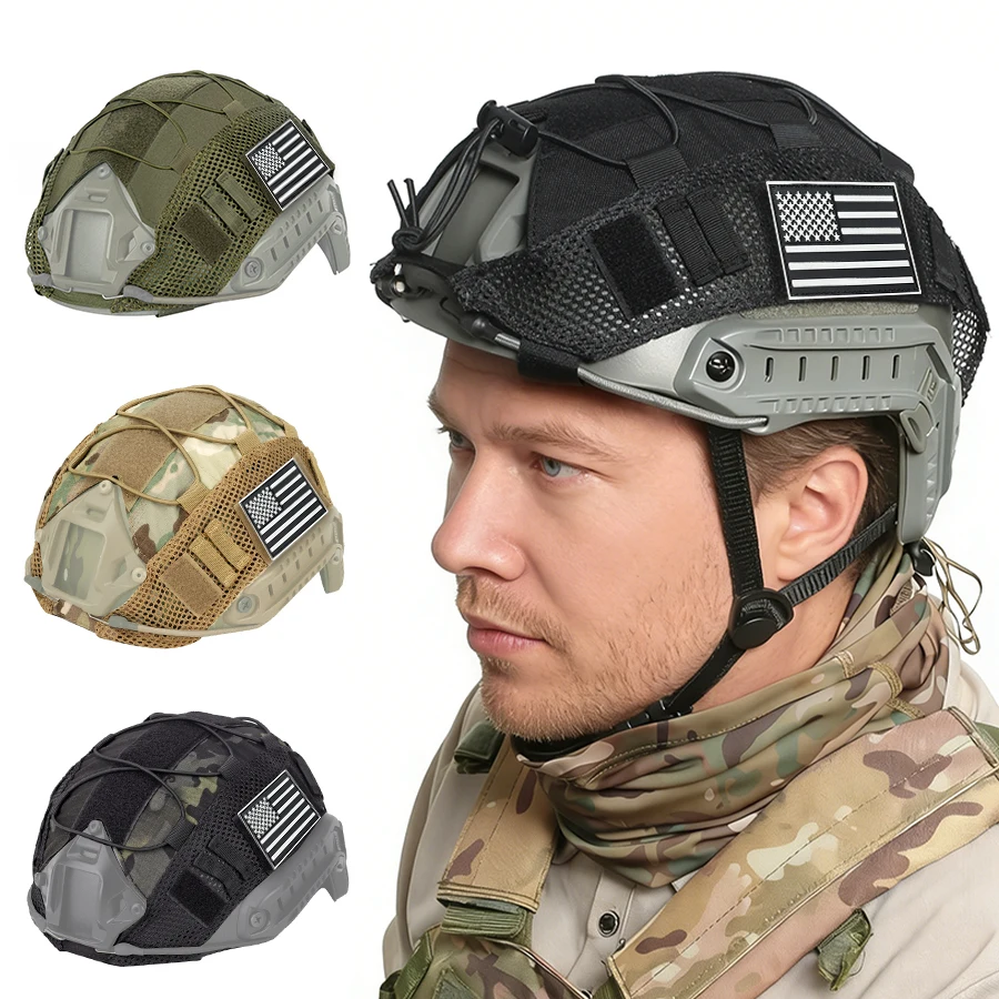 Funda casco FAST táctica de nailon con correa de sujeción - imagen 5