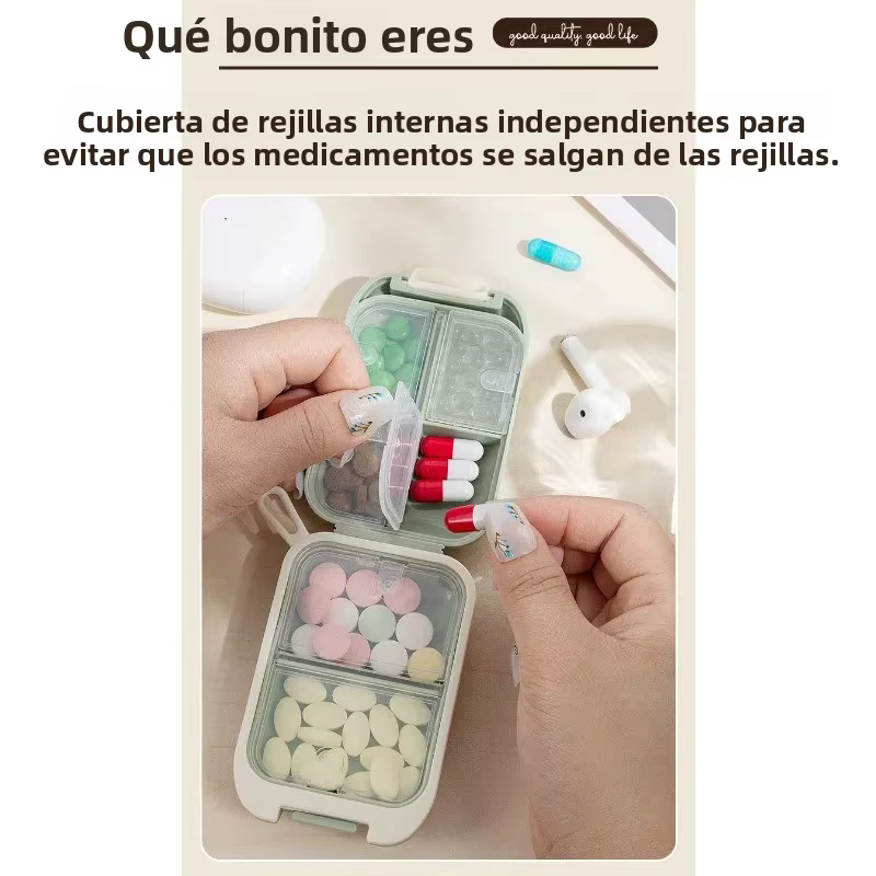 Pastillero práctico a prueba de humedad, dispensador diario de fármacos - imagen 4