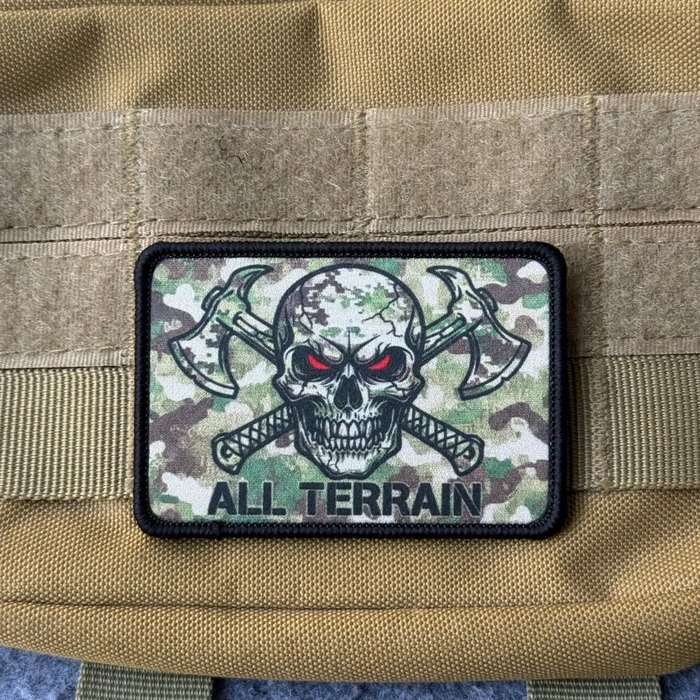 Parche táctico bordado francotirador calavera escudo todoterreno - imagen 2
