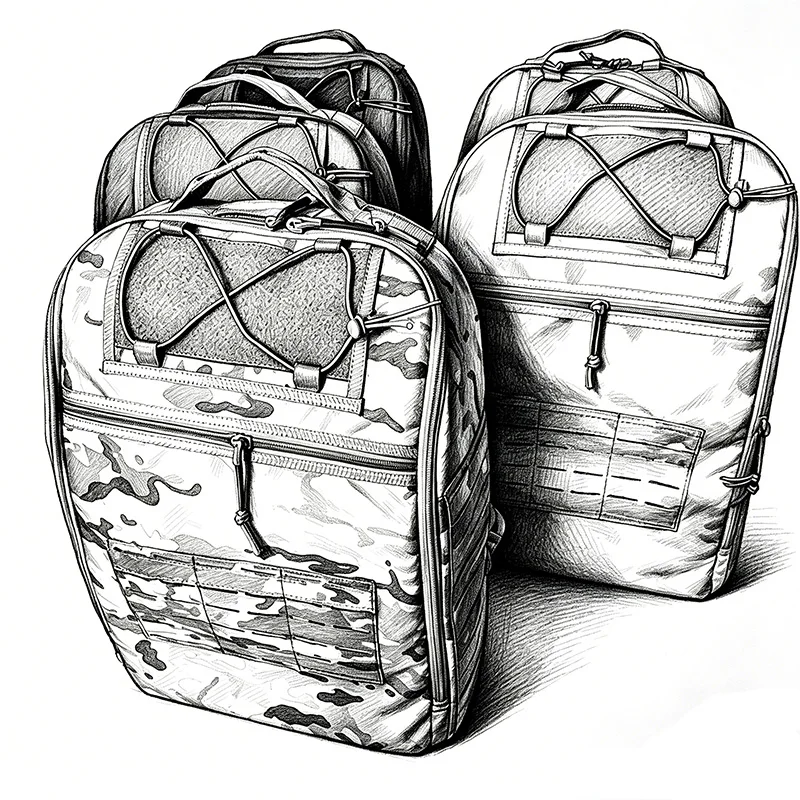 Mochila táctica MOLLE para senderismo y camping con sistema multicapa - imagen 3