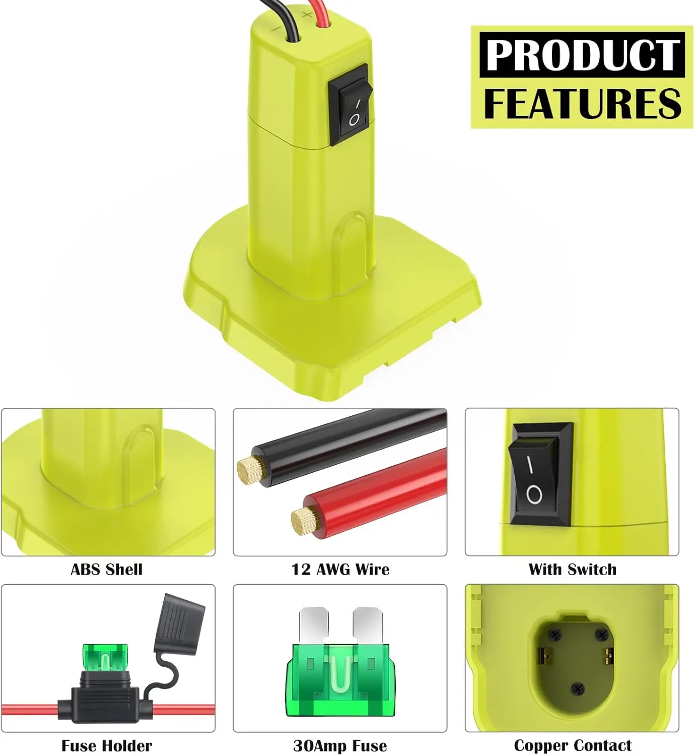 Adaptador Power Wheels para batería Ryobi compatible - imagen 4