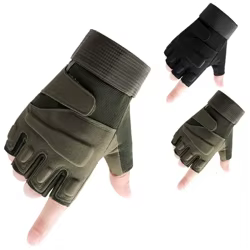 Guantes tácticos medio dedo para ciclismo, escalada y paintball