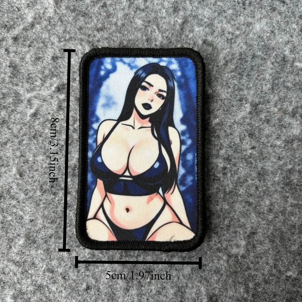 Parche táctico anime sensual con velcro, para mochila y equipo - imagen 2