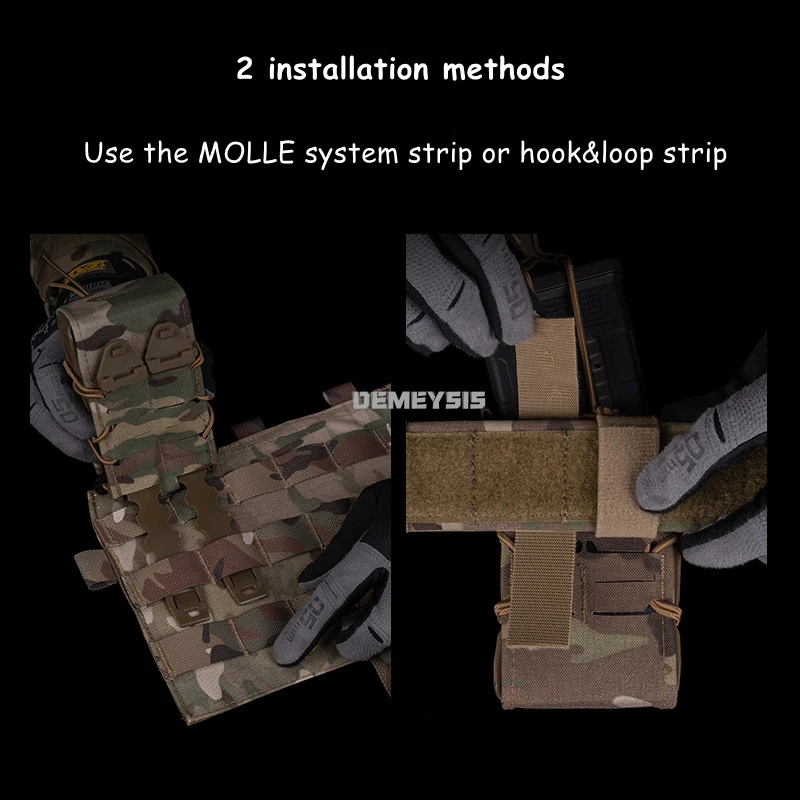 Bolsa táctica MOLLE para cargadores elástica ajustable - imagen 4