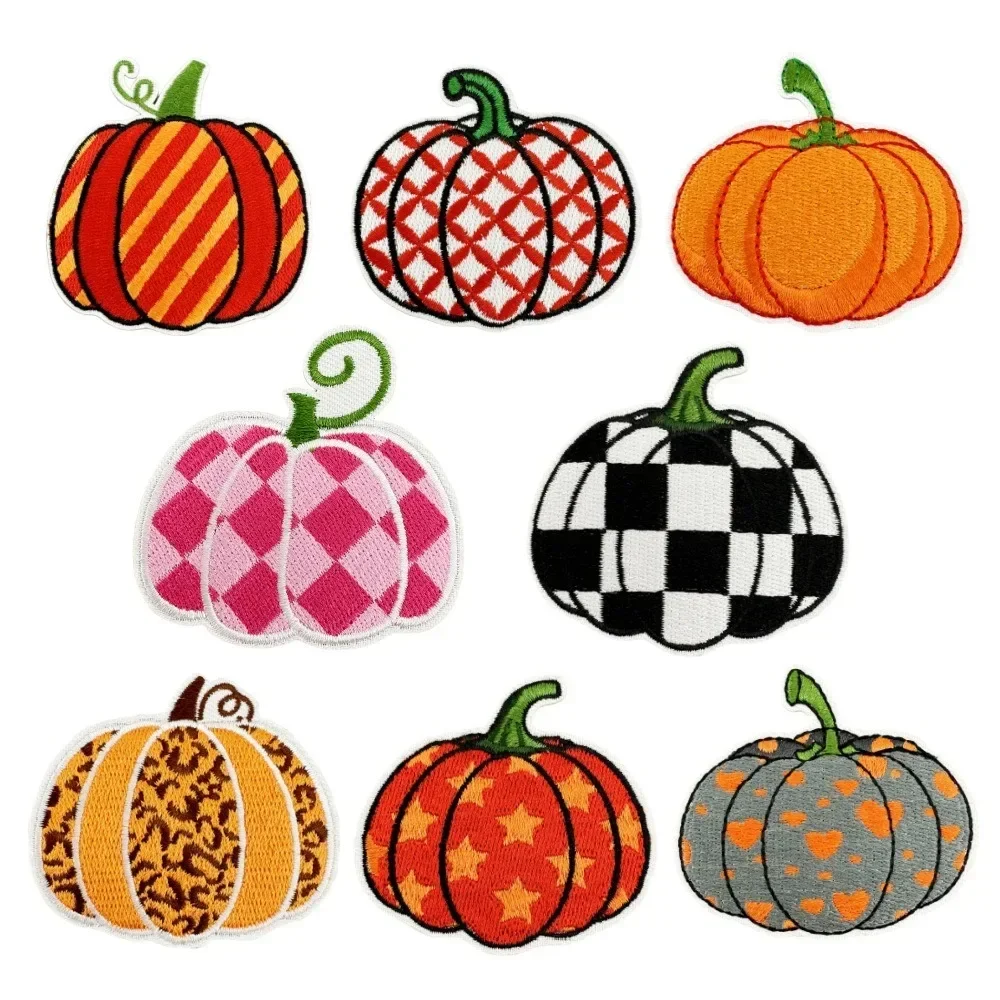 Parche termoadhesivo bordado calabaza y hoja otoño – Coser o planchar - imagen 5
