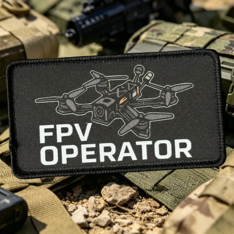 Parche FPV operador con gancho y bucle para mochila táctica MOLLE - imagen 5