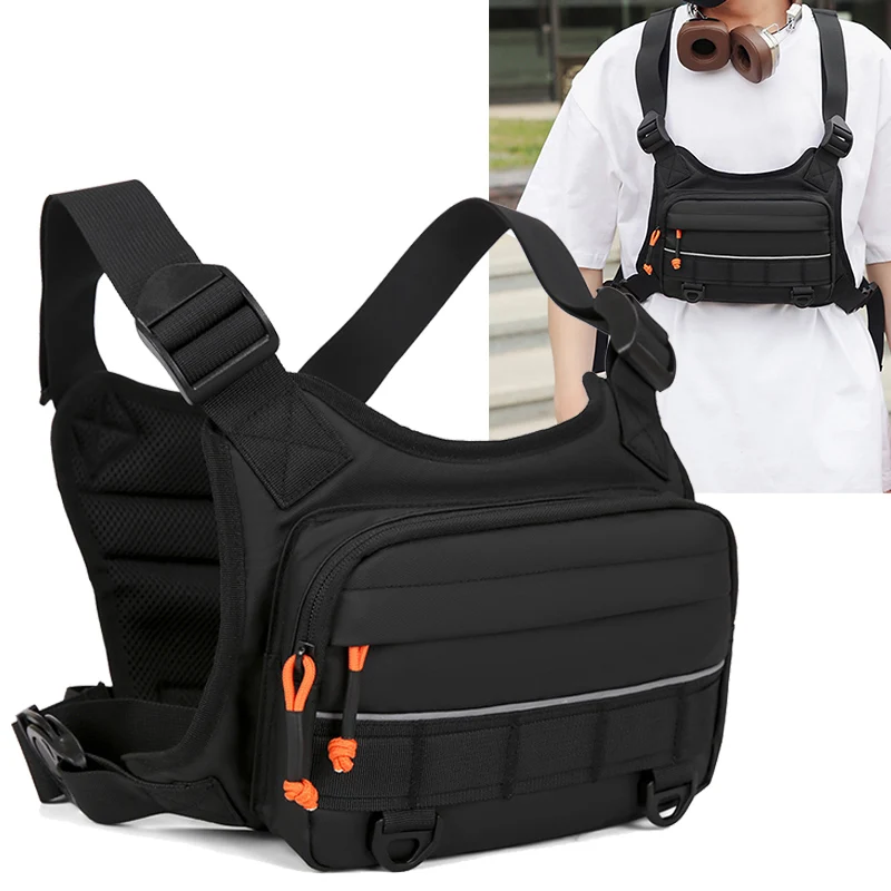 Bolsa pectoral táctica ligera reflectante para correr y senderismo - imagen 2