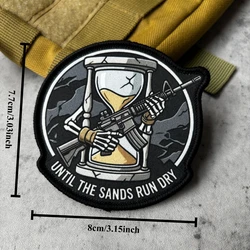 Parche táctico esqueleto reloj de arena – velcro MOLLE para rifle