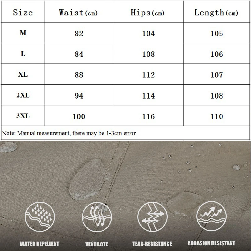 Pantalones tácticos cargo con bolsillo lateral