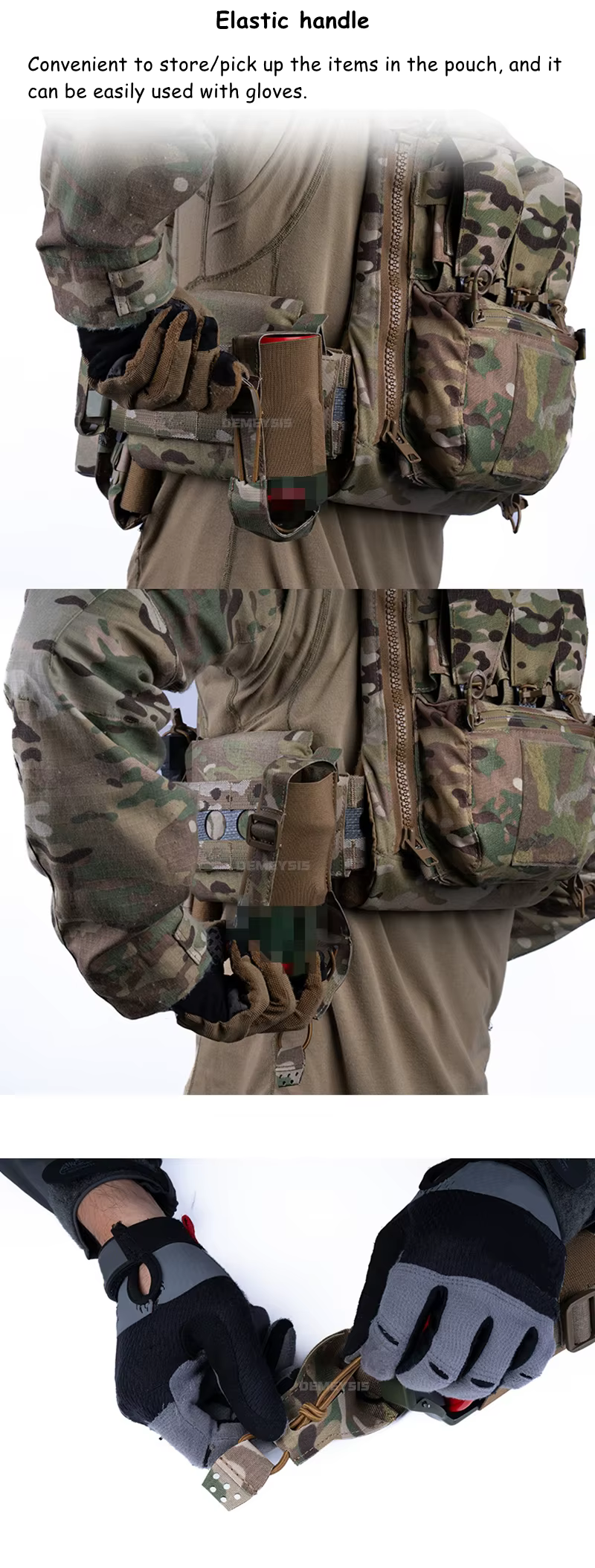 Detalle de montaje modular MOLLE