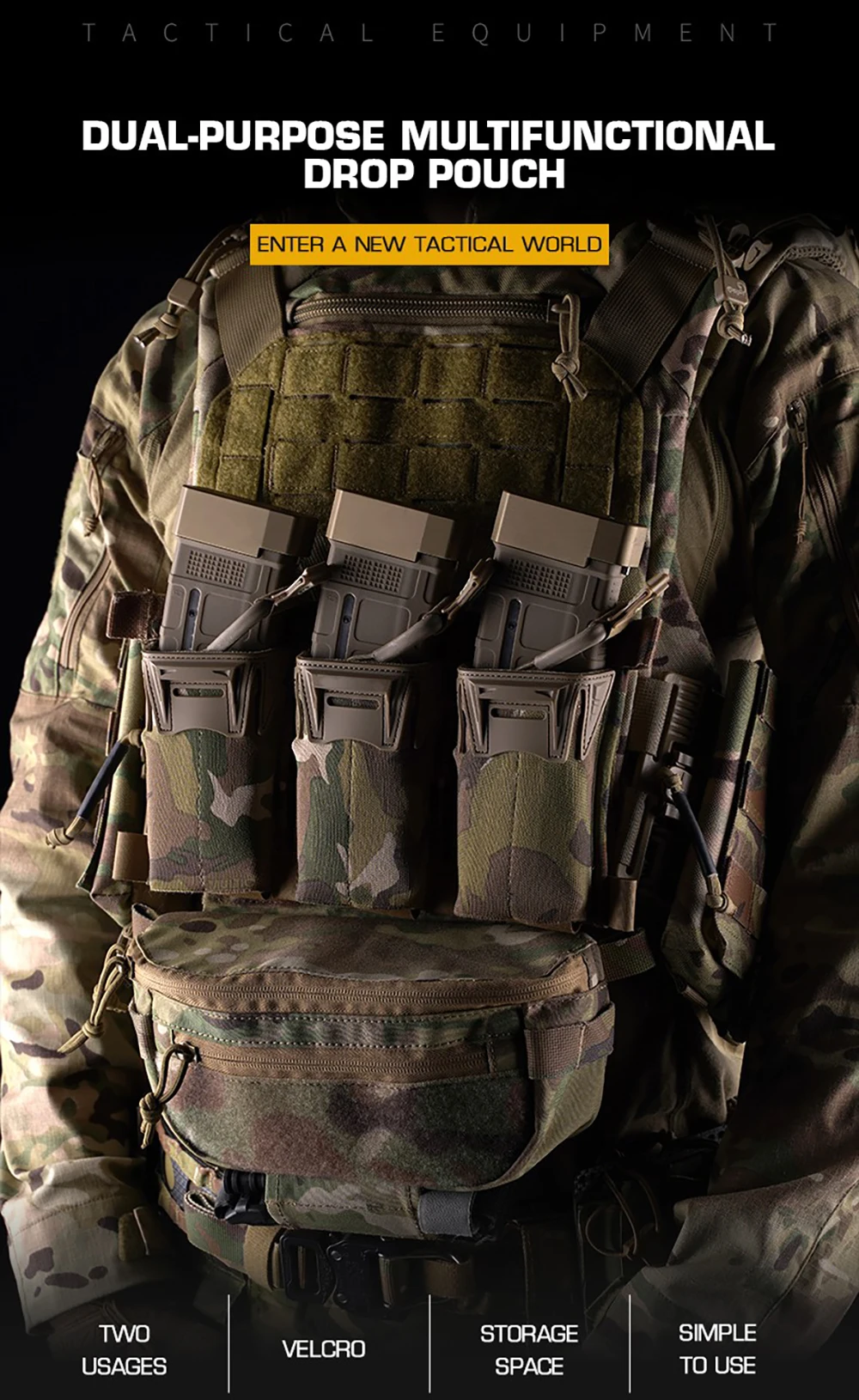 Bolsa táctica SINAIRSOFT en color negro