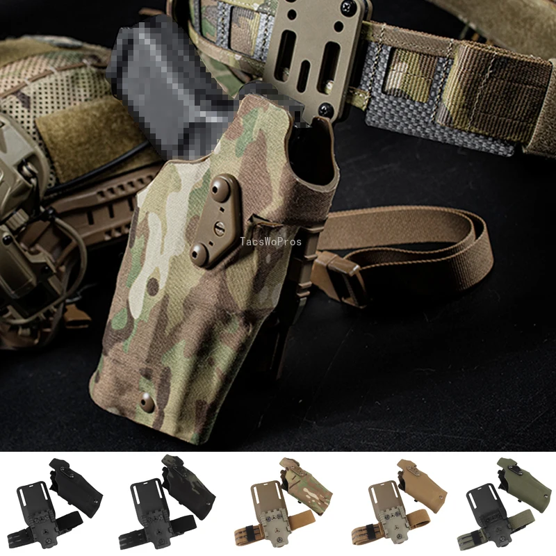 Funda táctica Glock pierna liberación rápida para luz X300