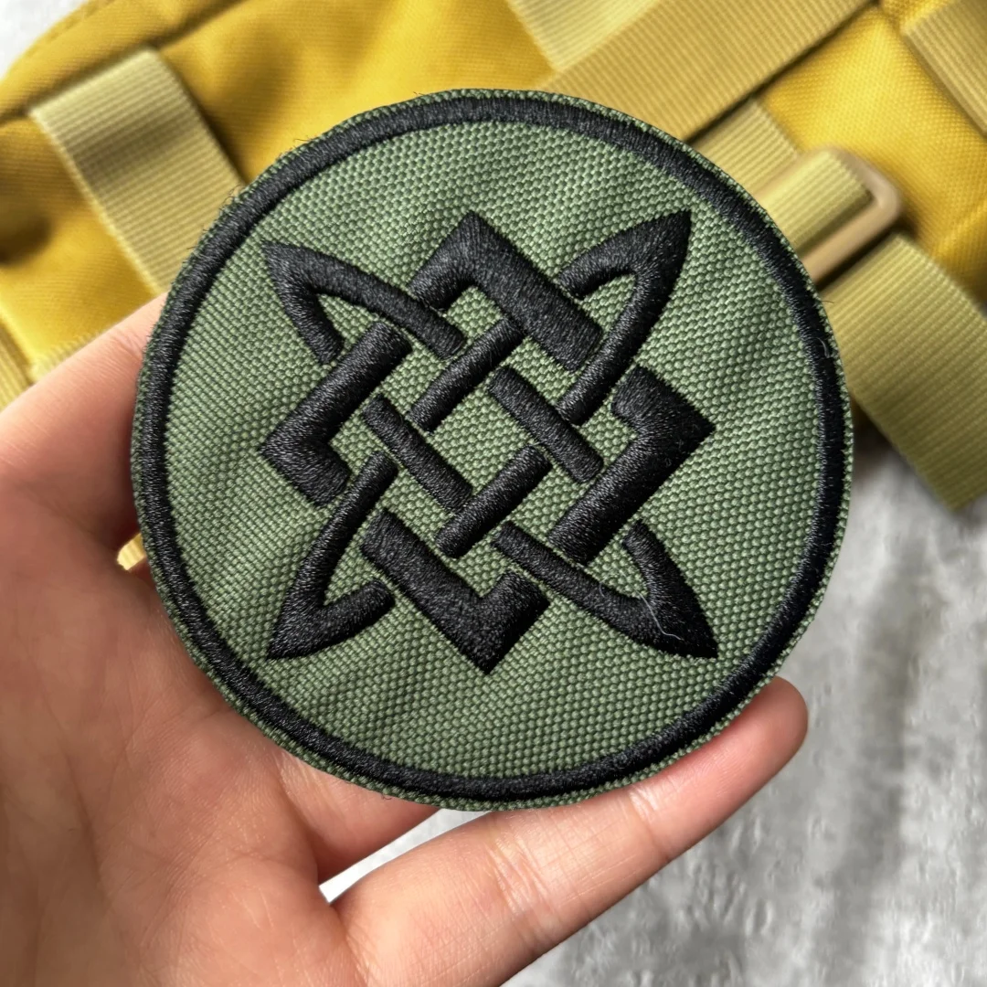 Parche táctico bordado estrella eslava Svarog con velcro y airsoft - imagen 2
