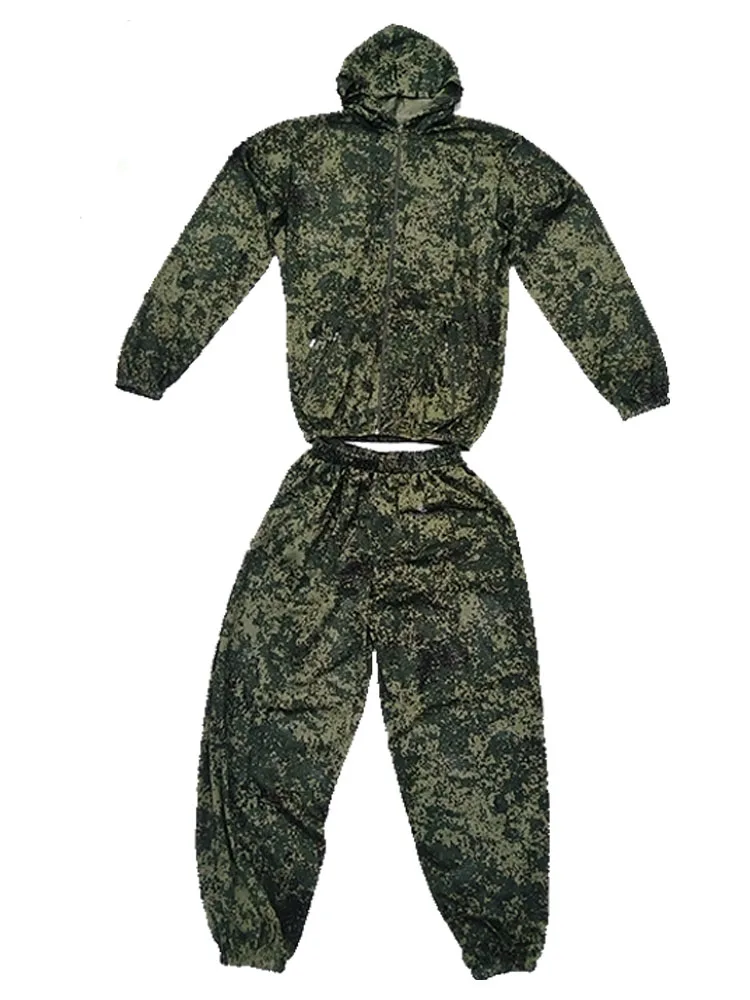 Ropa táctica camuflaje malla transpirable con capucha y cremallera - imagen 4