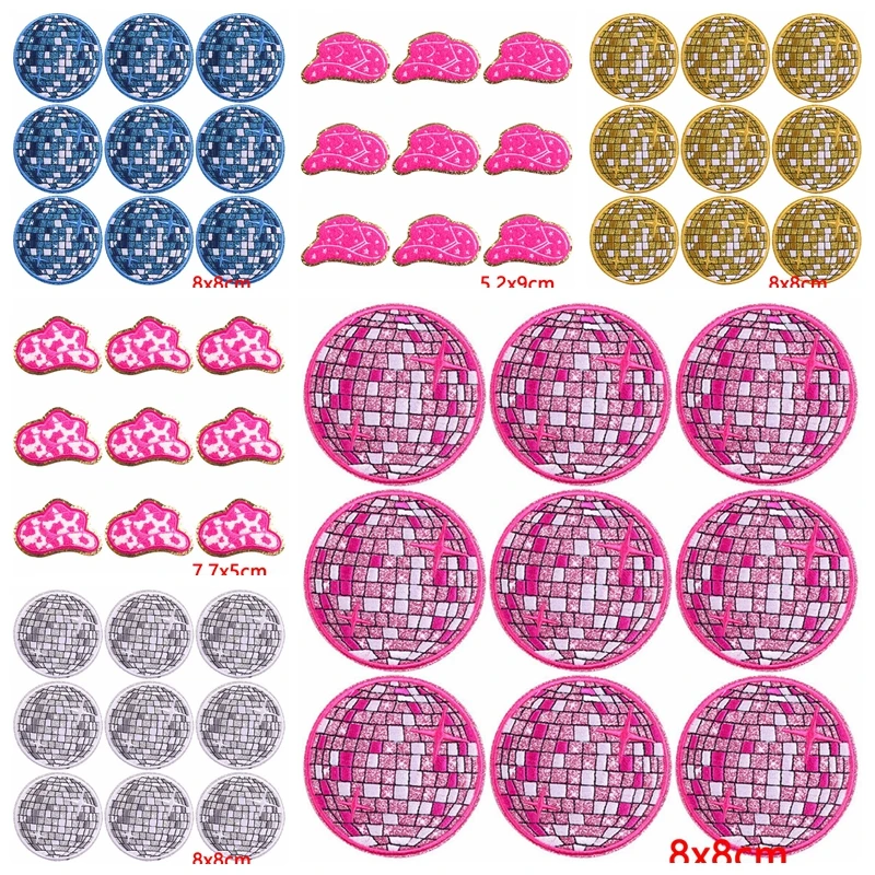 Parche bordado termoadhesivo bola de discoteca – para ropa y sombreros - imagen 5