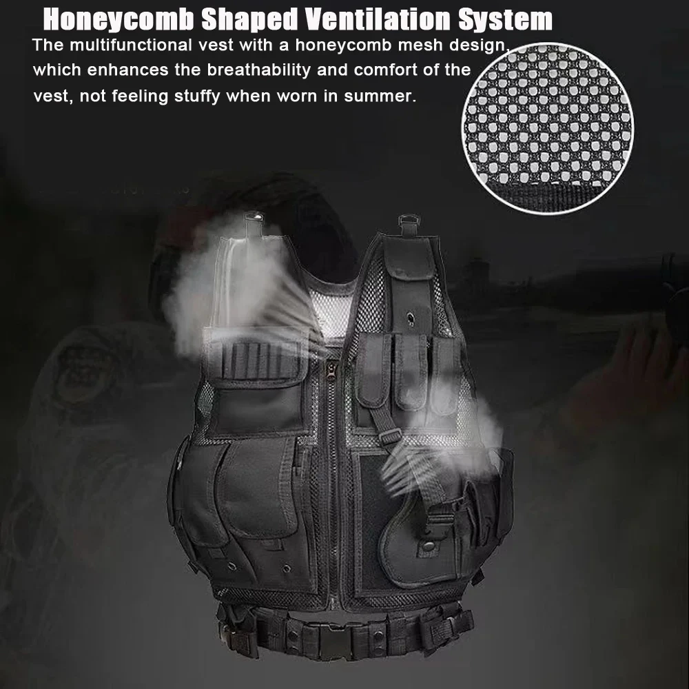 Panel trasero con correas Molle y anillos en D