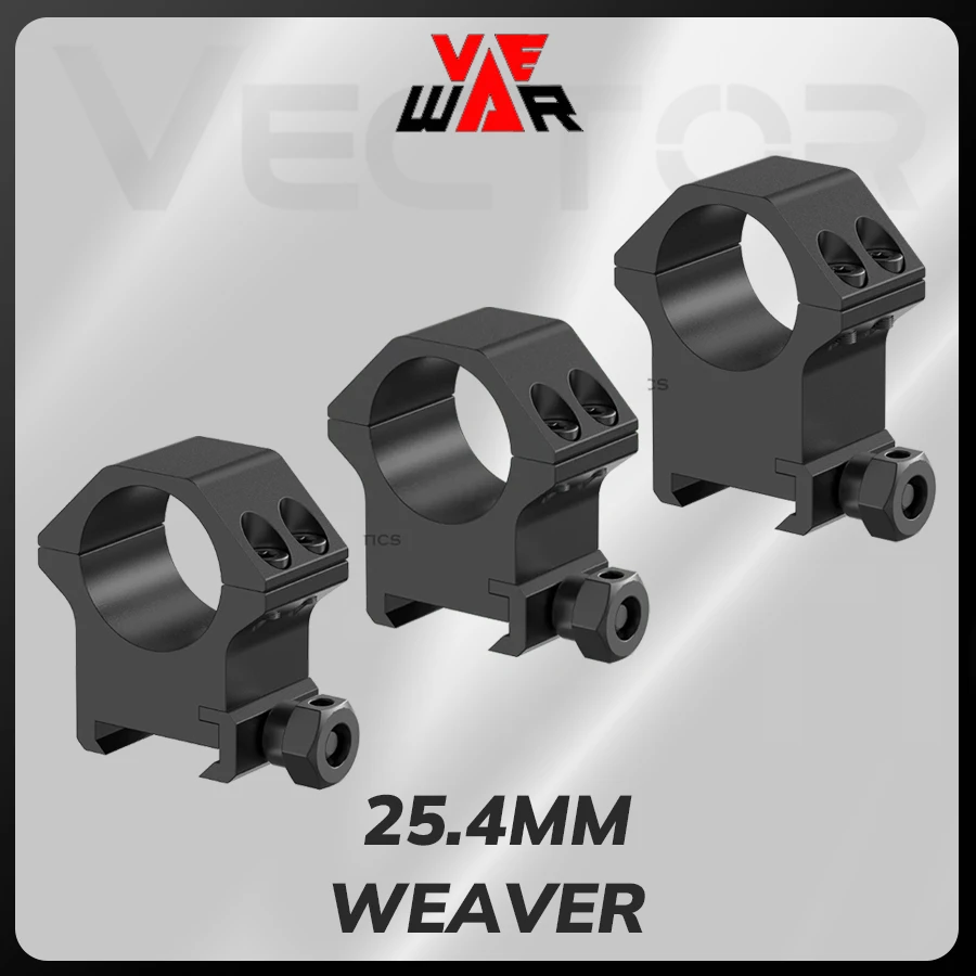Voctor Optics Anillos Weaver 1 pulgada para visor táctico