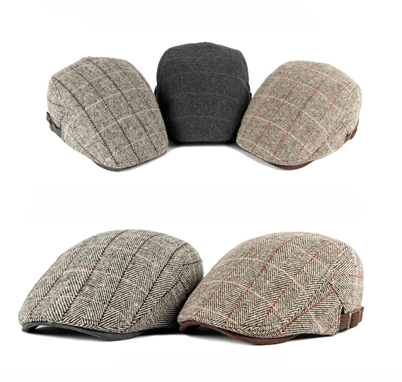 Gorra estilo Gatsby con visera plana