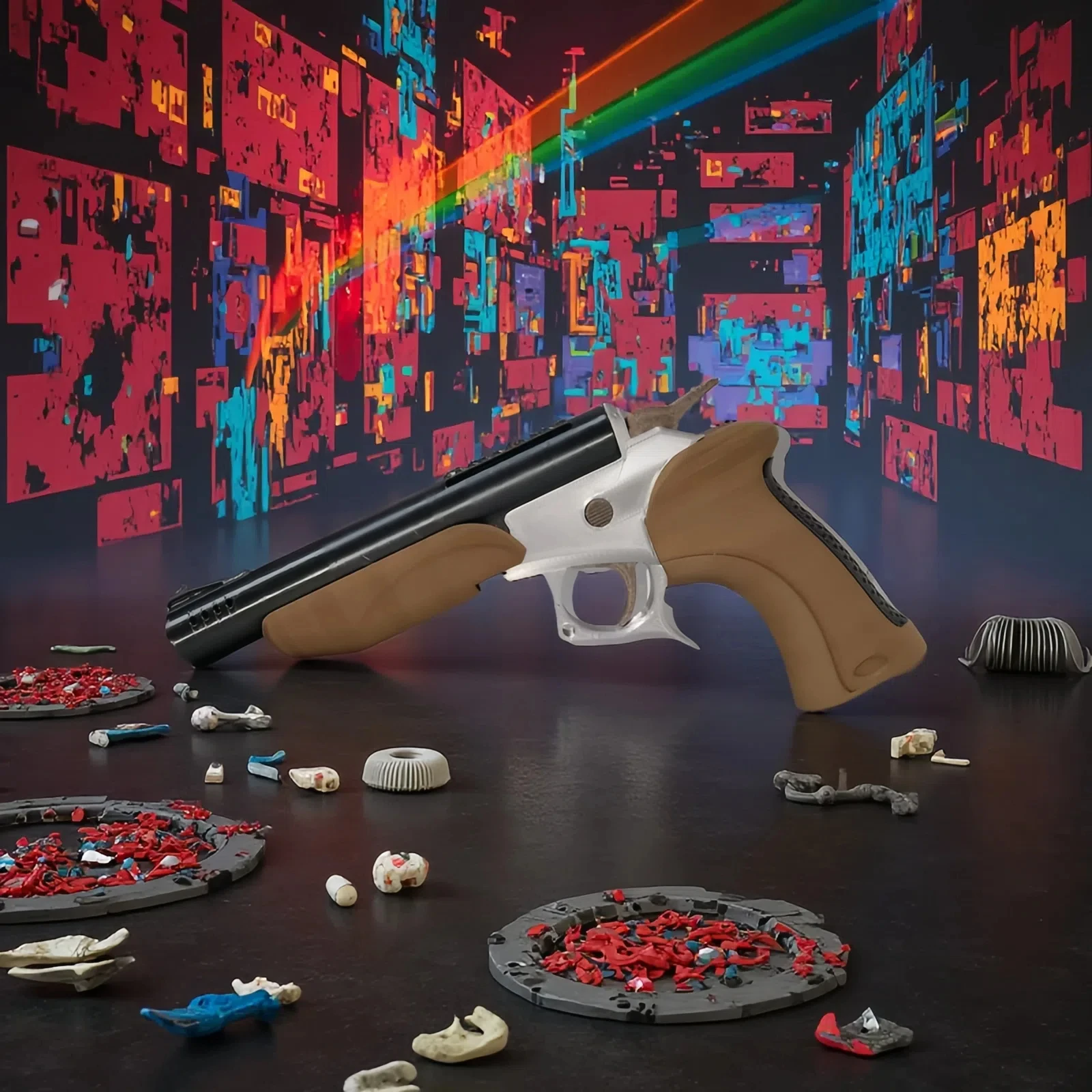 Llavero mini 3D pistola steampunk El Último de Nosotros para fans - imagen 2