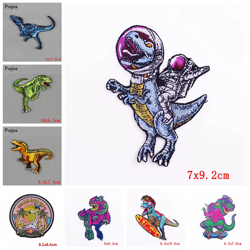 Parches bordados dinosaurio para planchar o coser en ropa - imagen 5