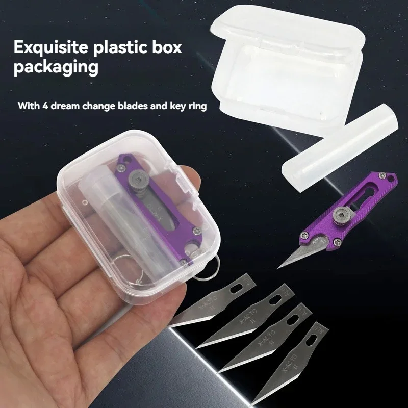 Mini cuchillo llavero aluminio, abridor botellas portátil - imagen 5