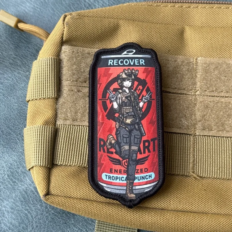 Parche táctico militar gancho y bucle chica soldado anime Restart - imagen 3