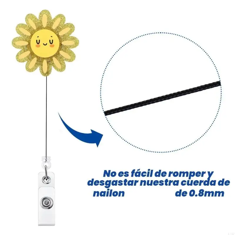Portatarjetas retráctil con clip y soporte identificación - imagen 2