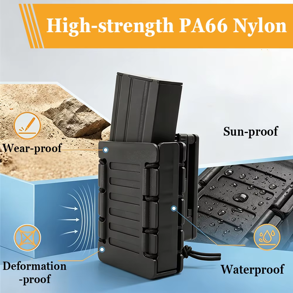 Funda porta cargador táctico MOLLE ripstop con clip giratorio - imagen 4