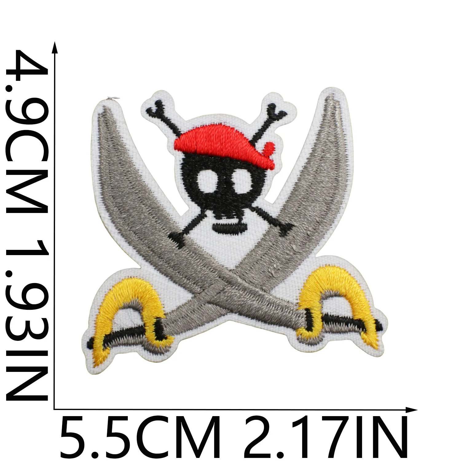Parche termoadhesivo bordado piratas con bandera y tesoro infantil