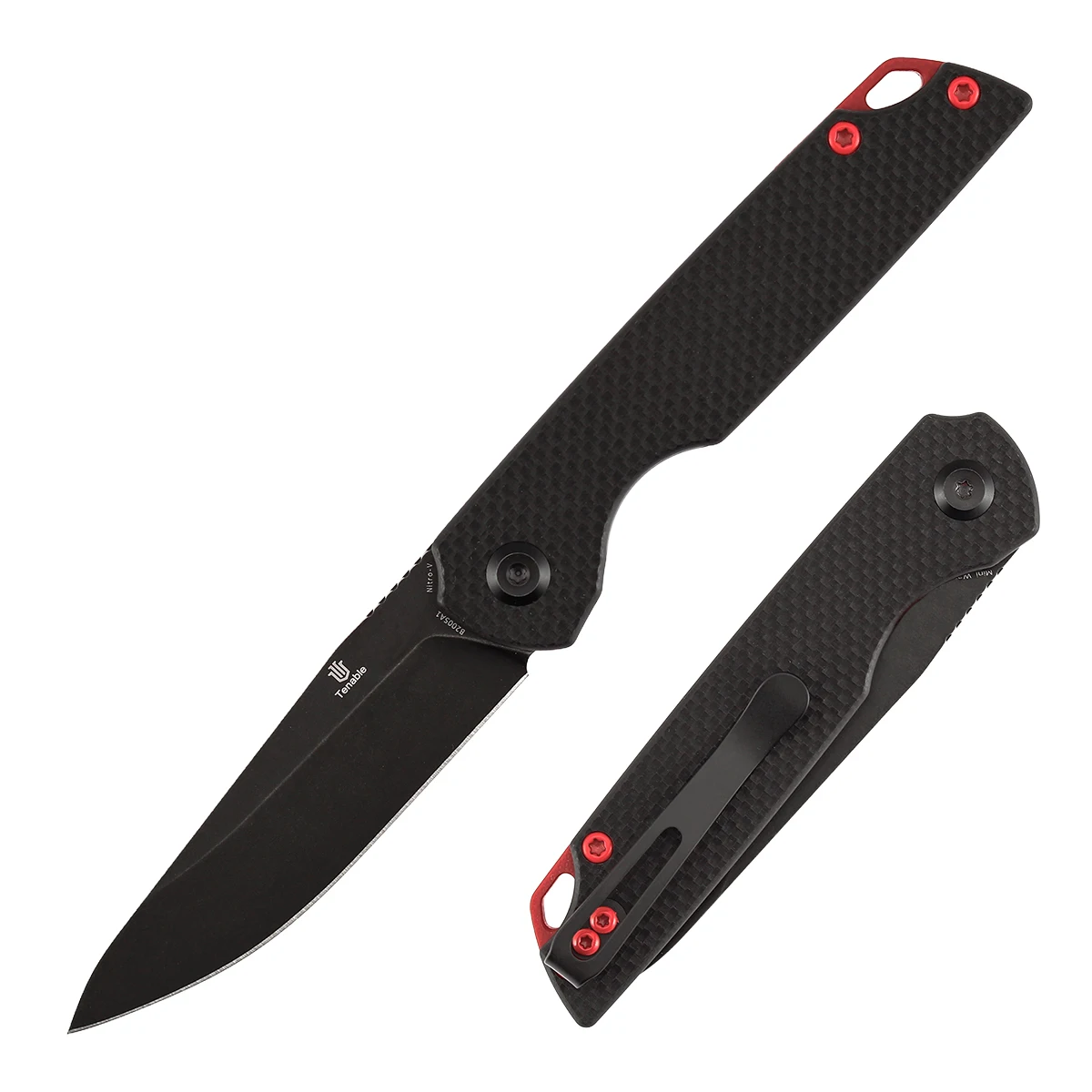 Cuchillo plegable Tenable B2005 Warrior Nitro-V G10/Micarta campamento