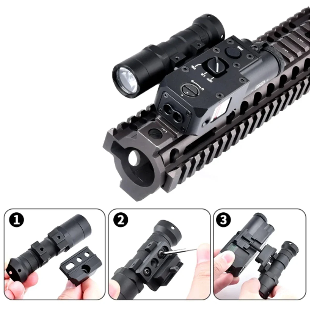 Linterna táctica Surefire CQBL-1 riel Picatinny 20mm para caza - imagen 5