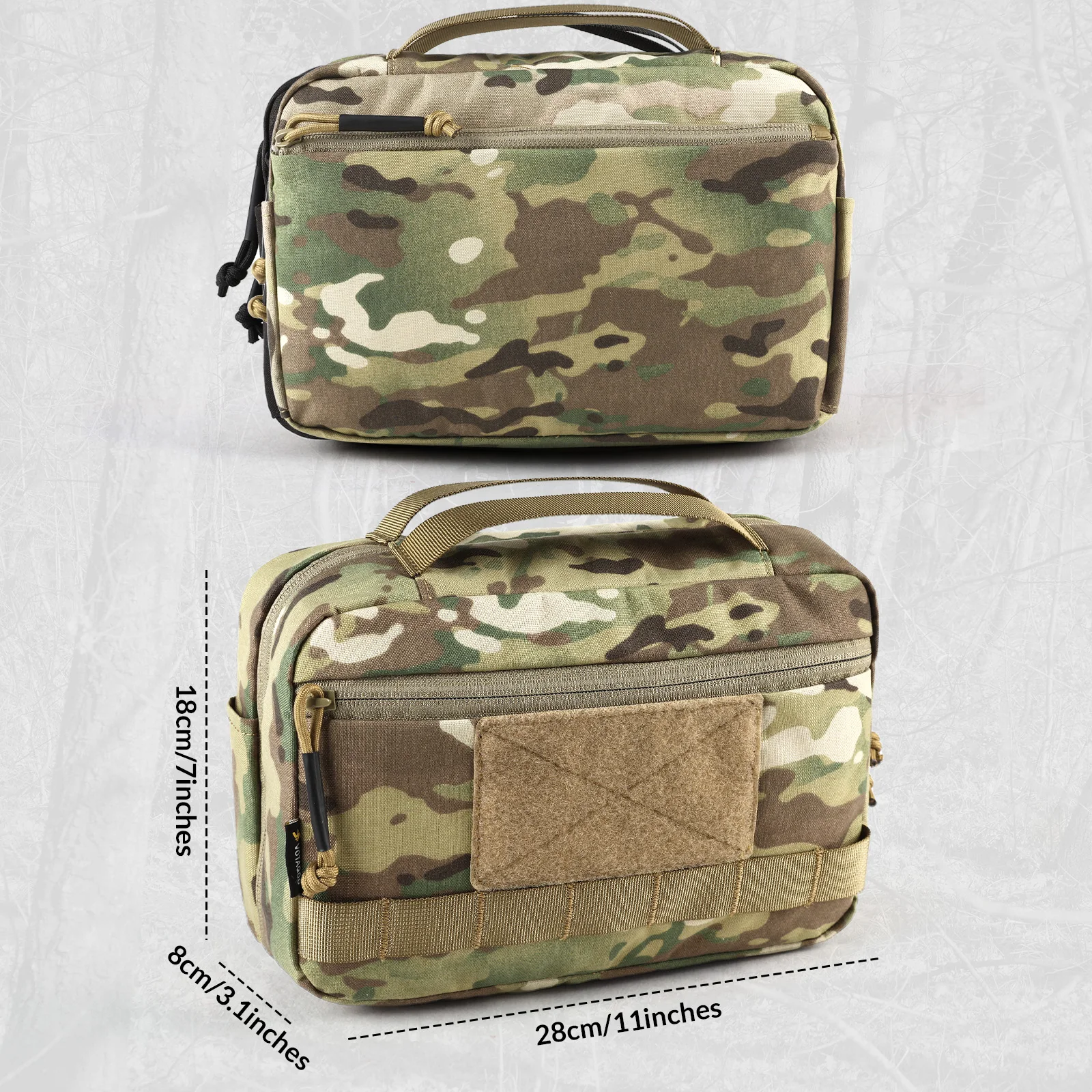 VOTAGOO Bolsa de aseo táctica MOLLE EDC kit de baño viaje - imagen 4