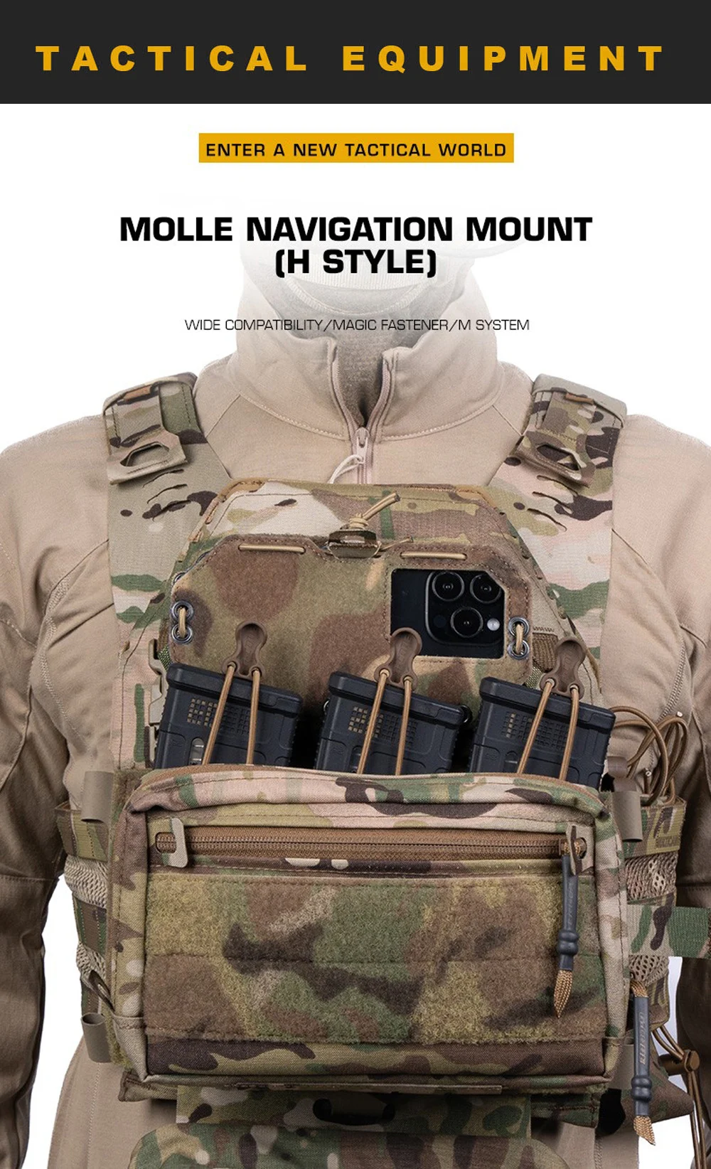 Soporte MOLLE KOLINLOV estilo H para teléfono