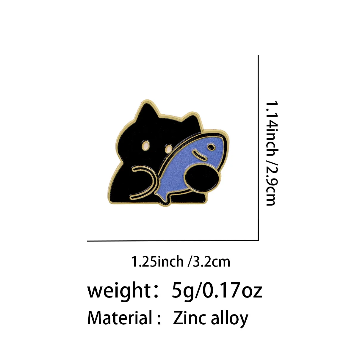 Broches de esmalte con diseño de gato