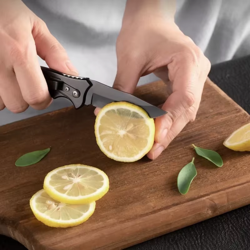 Cuchillo de bolsillo plegable acero inoxidable fino multiherramienta - imagen 4