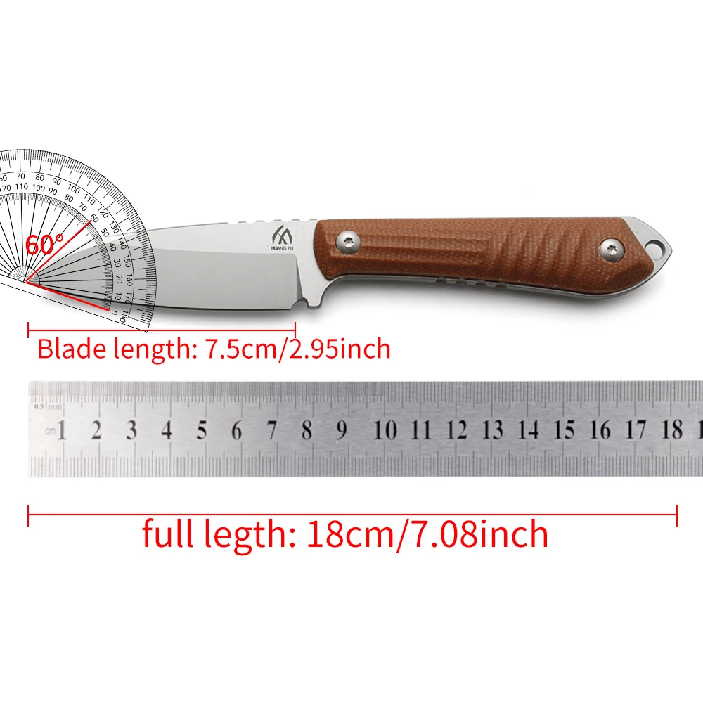 Cuchillo táctico de exteriores con mango G10 y funda duradera - imagen 2