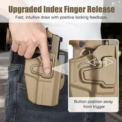 Funda táctica OWB polímero desert - Sig P320, Glock 17