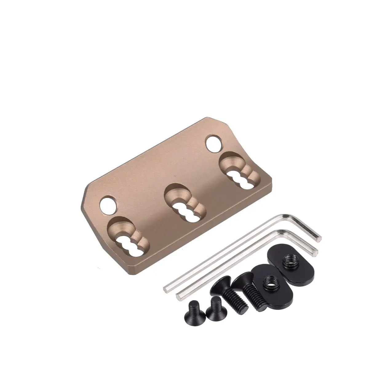 Linterna táctica montada con base offset