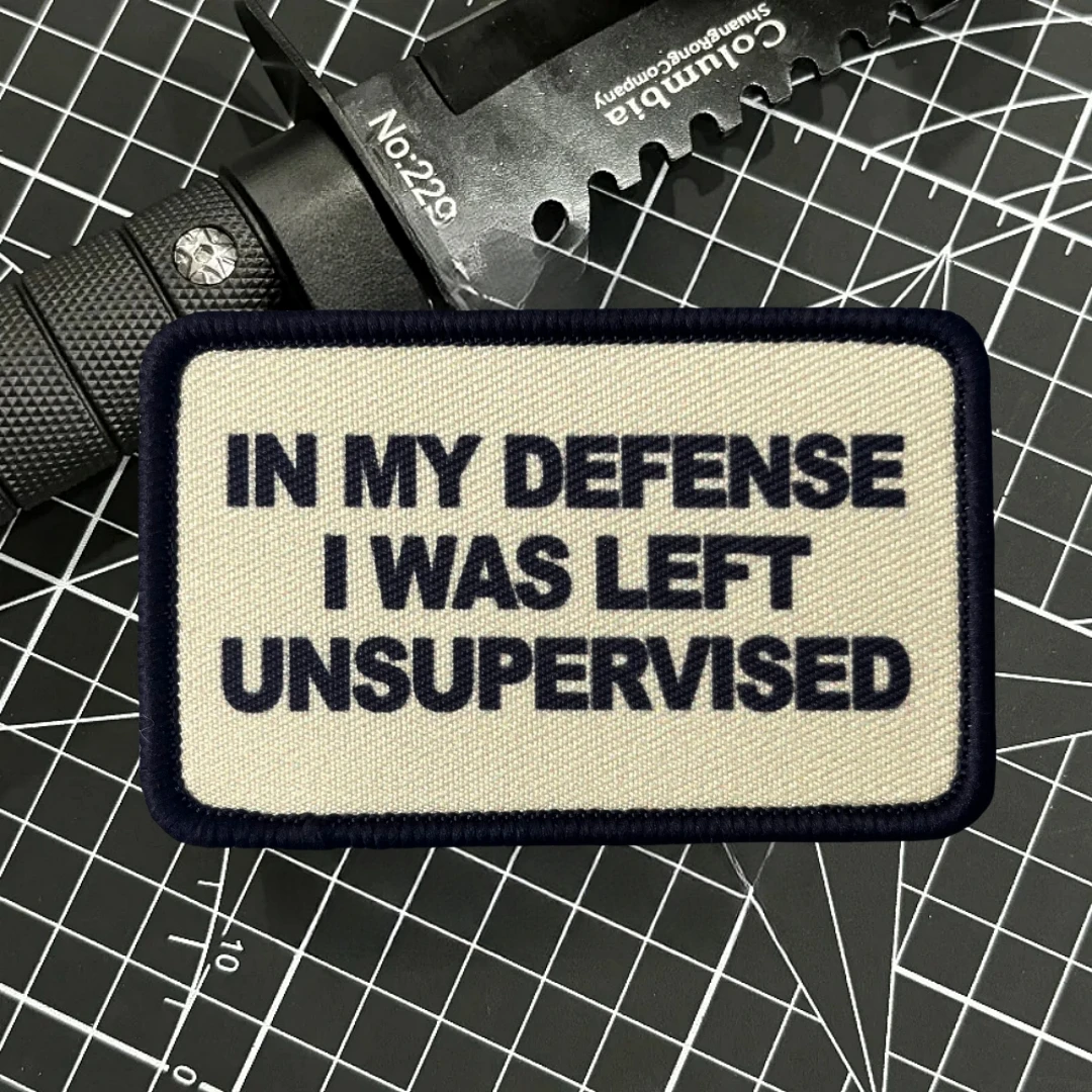 Parche táctico In my defense I was left unsupervised velcro - imagen 2